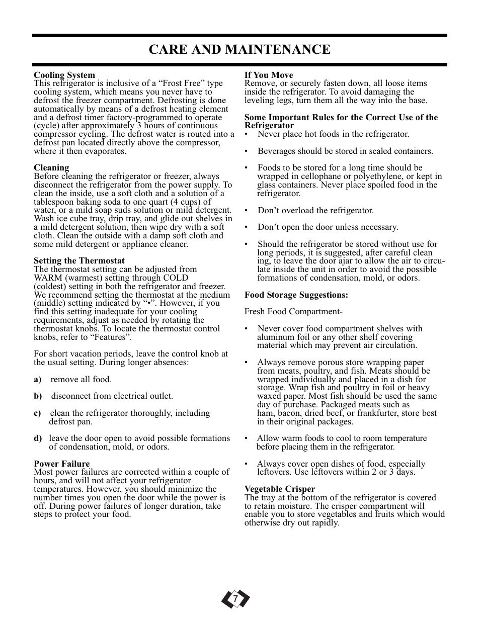 Care and maintenance | Danby DFF092C1WDB User Manual | Page 9 / 32