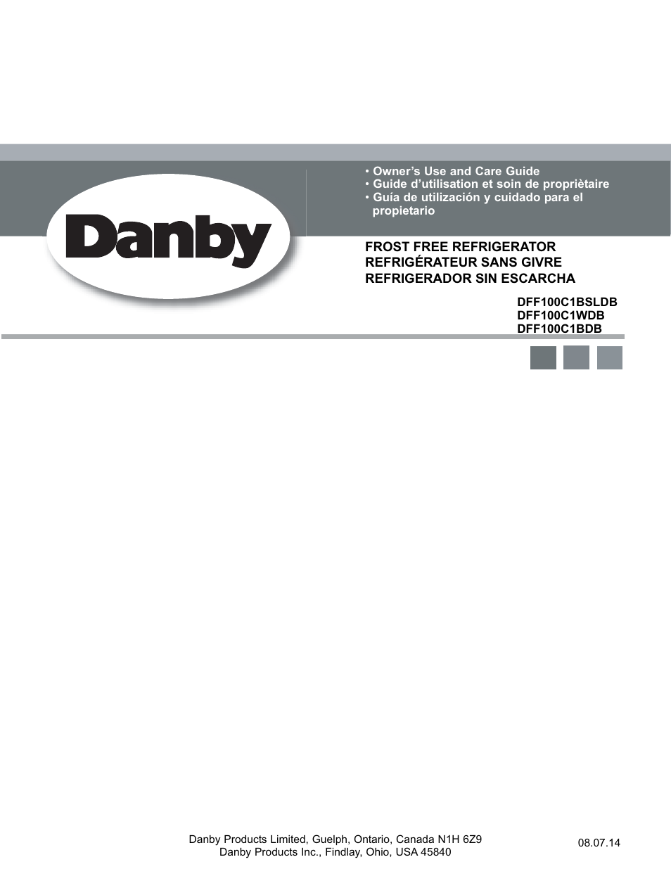 Danby DFF100C1WDB User Manual | 33 pages