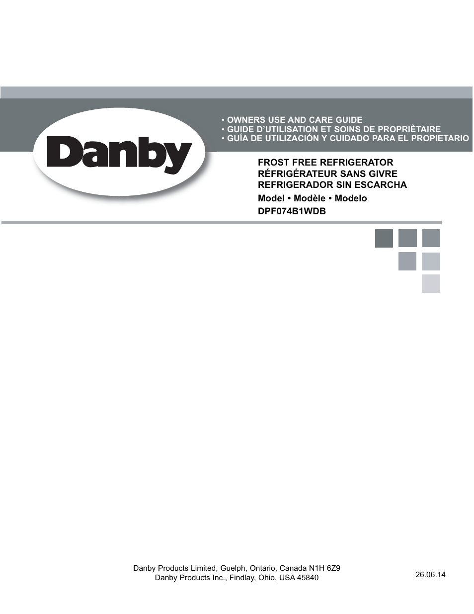 Danby DPF074B1WDB User Manual | 33 pages