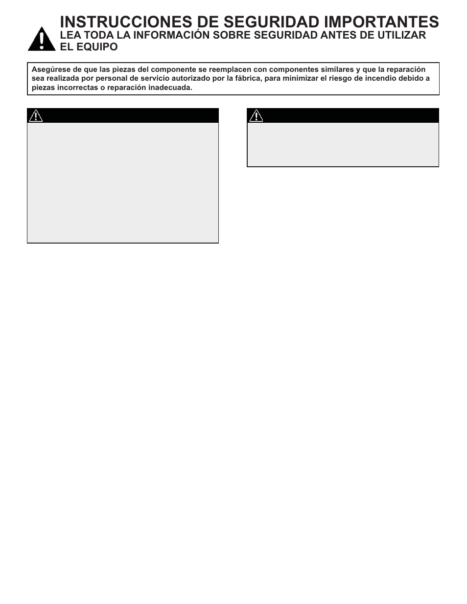 Instrucciones de seguridad importantes, Guarde estas instrucciones, Precauciones de seguridad | Advertencia importante, Advertencia | Danby DWC040A2BDB User Manual | Page 25 / 34