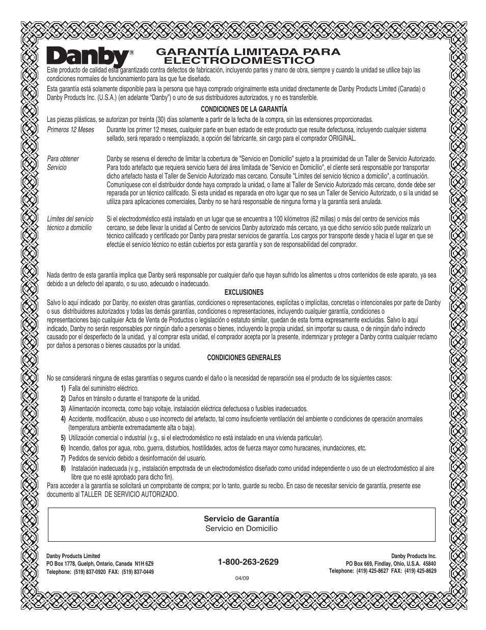 Danby DWC040A2BDB User Manual | Page 33 / 34