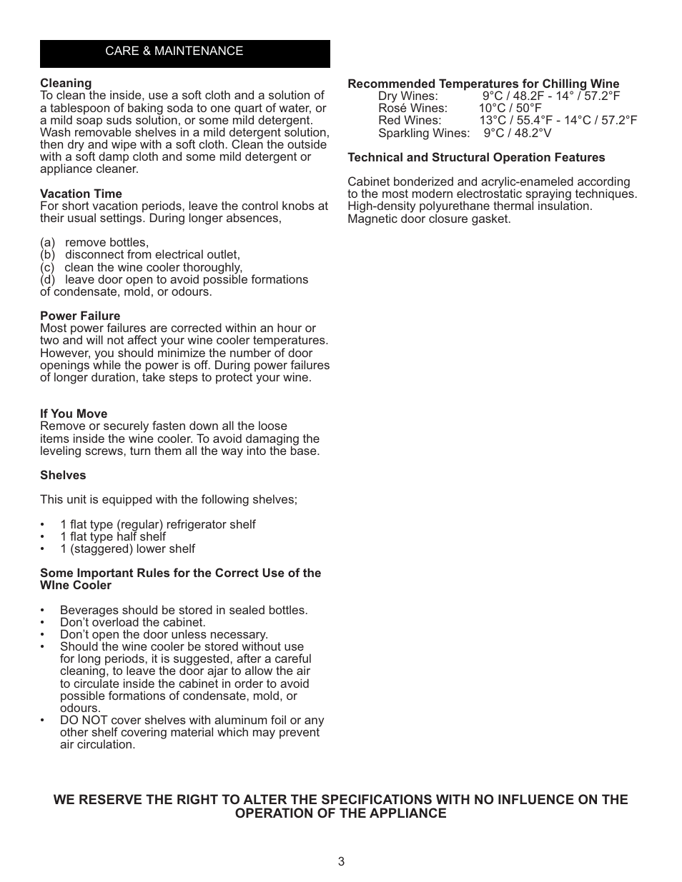 Danby DWC172BLPDB User Manual | Page 4 / 17