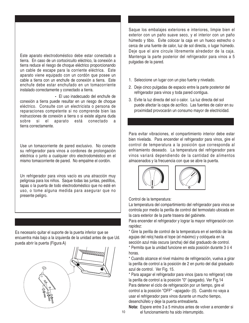 Atención | Danby DWC310BL User Manual | Page 11 / 14