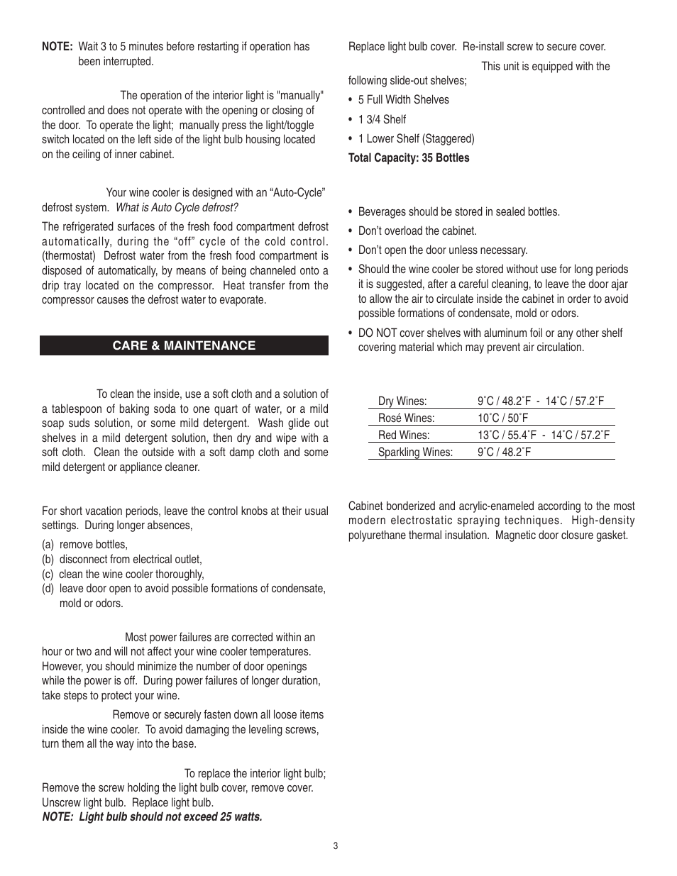 Danby DWC310BL User Manual | Page 4 / 14