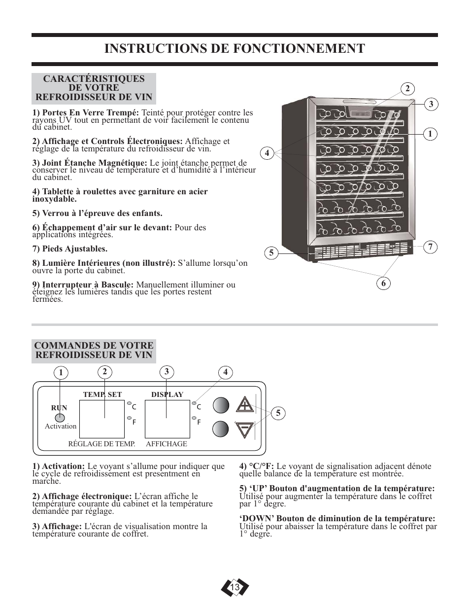 Instructions de fonctionnement | Danby DWC508BLS User Manual | Page 14 / 29