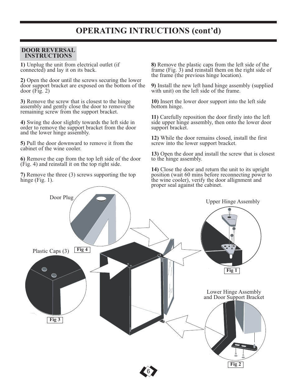 Operating intructions (cont’d) | Danby DWC508BLS User Manual | Page 7 / 29