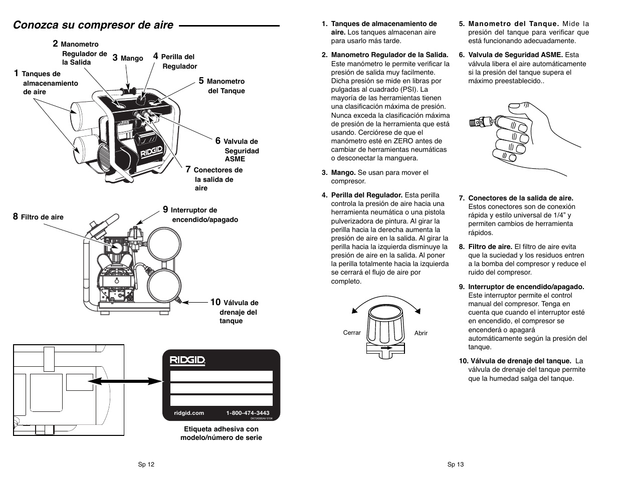 Conozca su compresor de aire | Campbell Hausfeld IN610303AV User Manual | Page 36 / 36