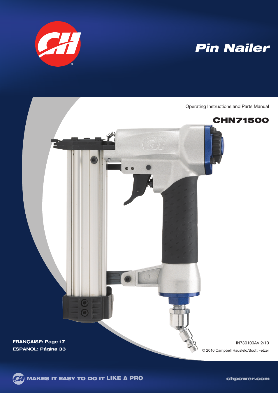 Campbell Hausfeld IN730100AV User Manual | 48 pages