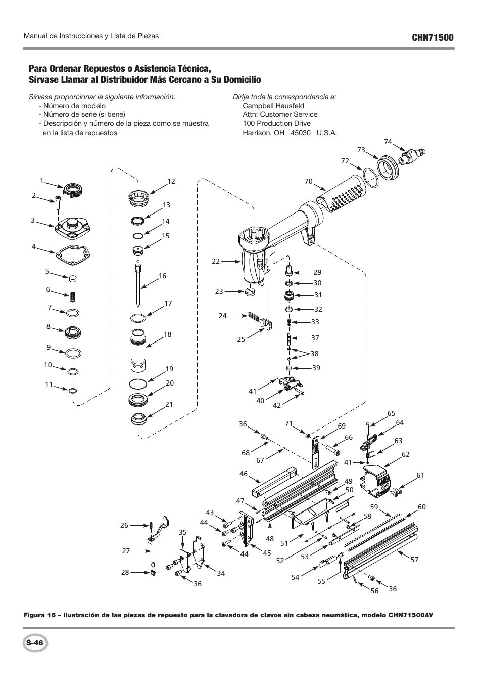 Campbell Hausfeld IN730100AV User Manual | Page 46 / 48