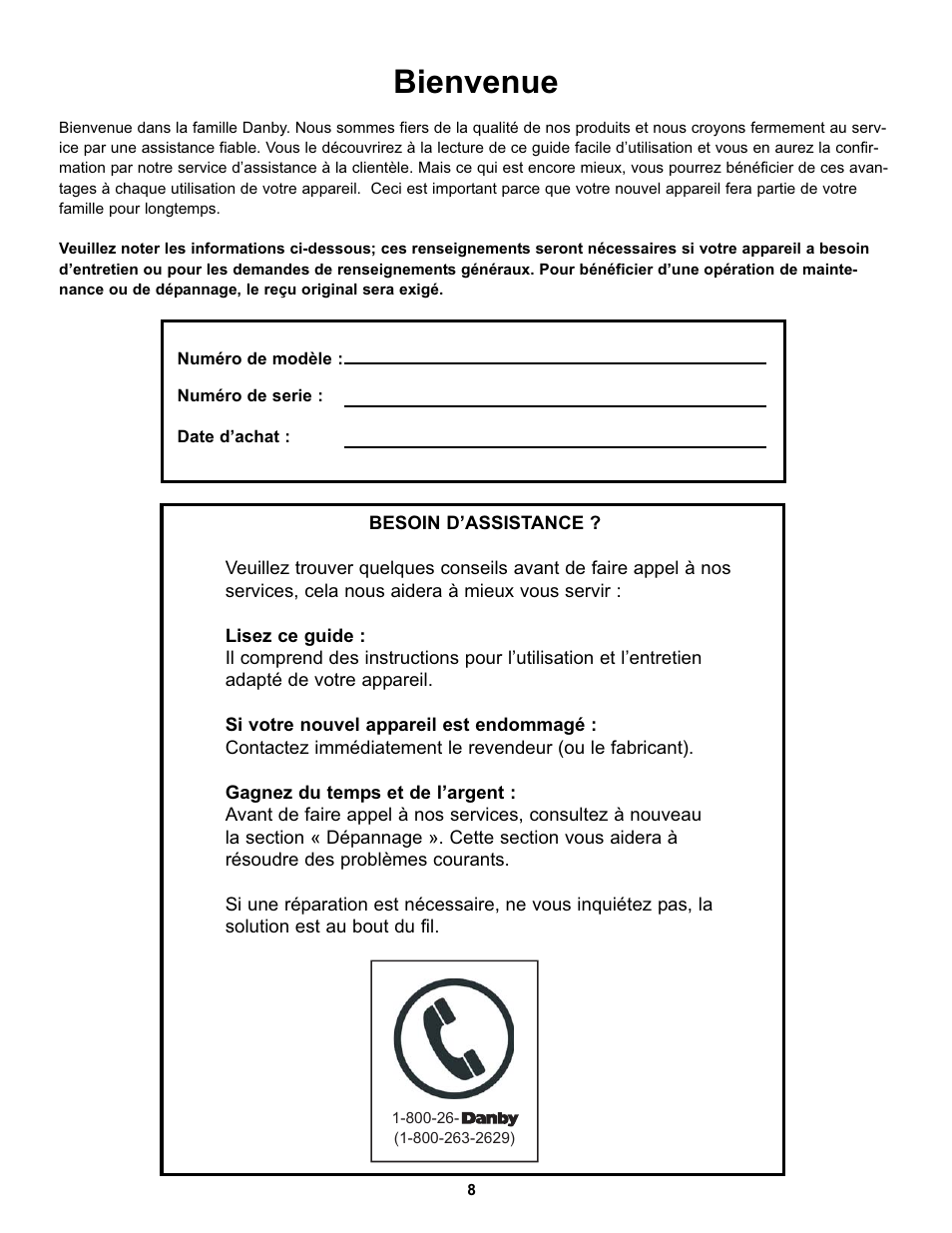 Bienvenue | Danby DCF096A1WDD1 User Manual | Page 10 / 24