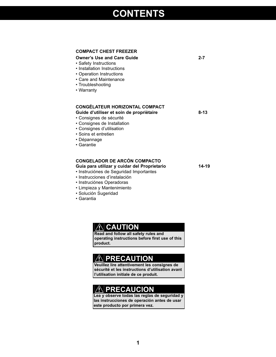 Danby DCFM99WDD User Manual | Page 2 / 21