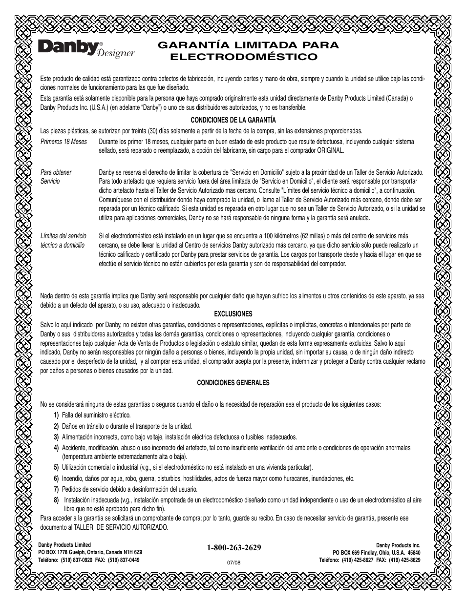 Danby DCFM99WDD User Manual | Page 20 / 21