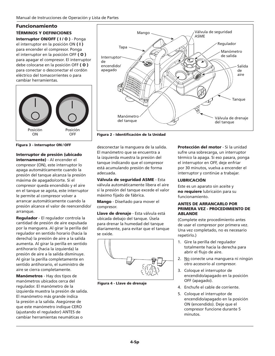 Funcionamiento | Campbell Hausfeld FP2601 User Manual | Page 24 / 32
