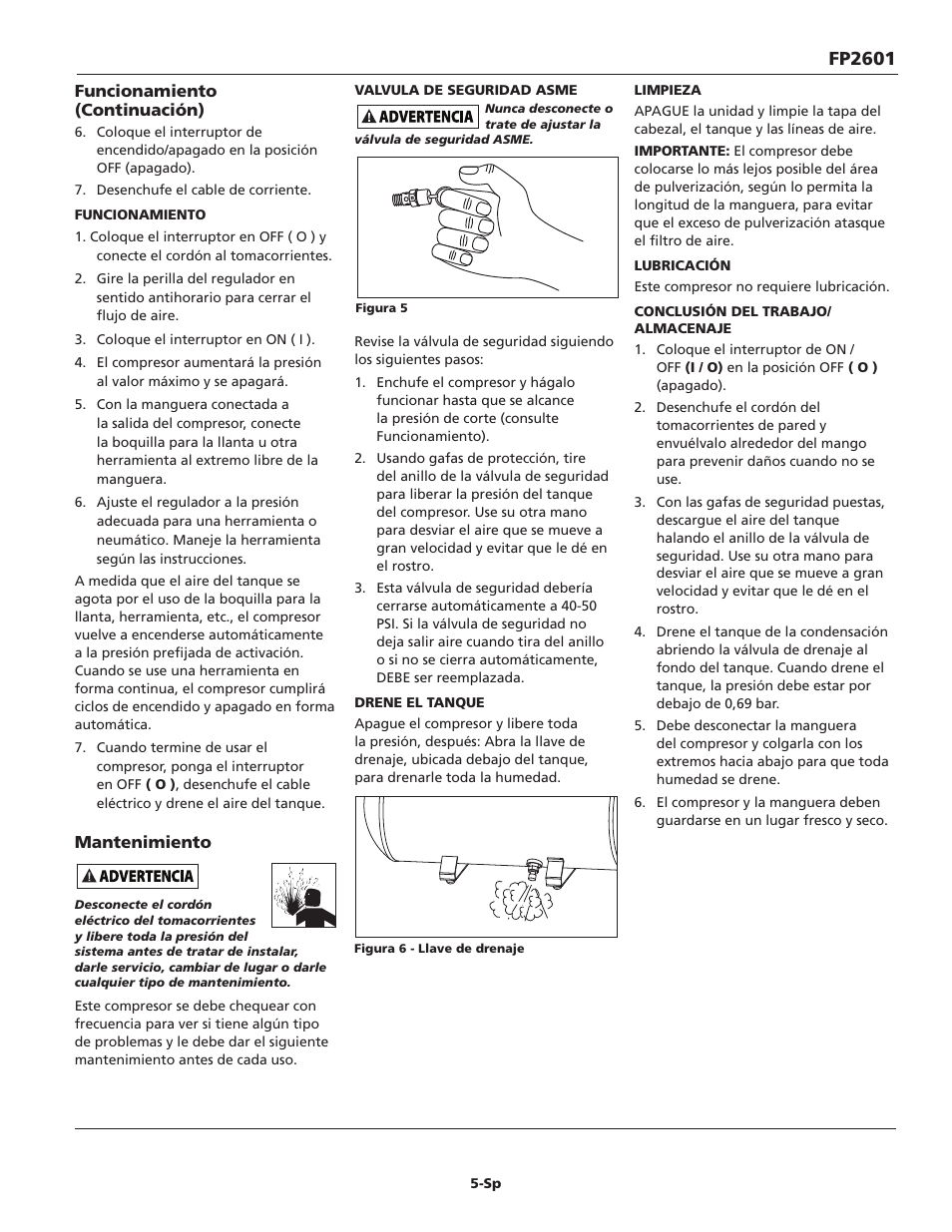 Fp2601 | Campbell Hausfeld FP2601 User Manual | Page 25 / 32