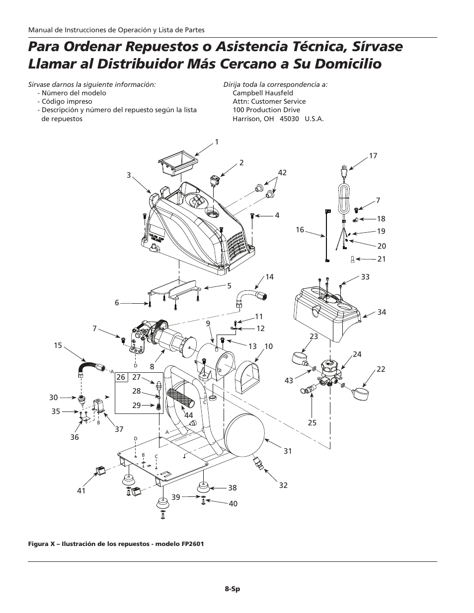 Campbell Hausfeld FP2601 User Manual | Page 28 / 32