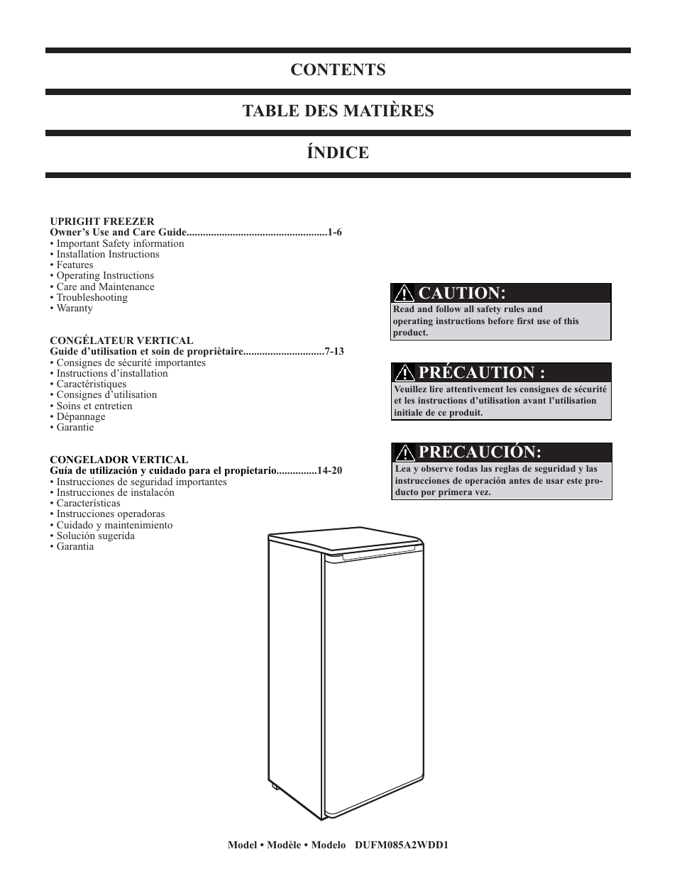 Danby DUFM085A2WDD1 User Manual | Page 2 / 23