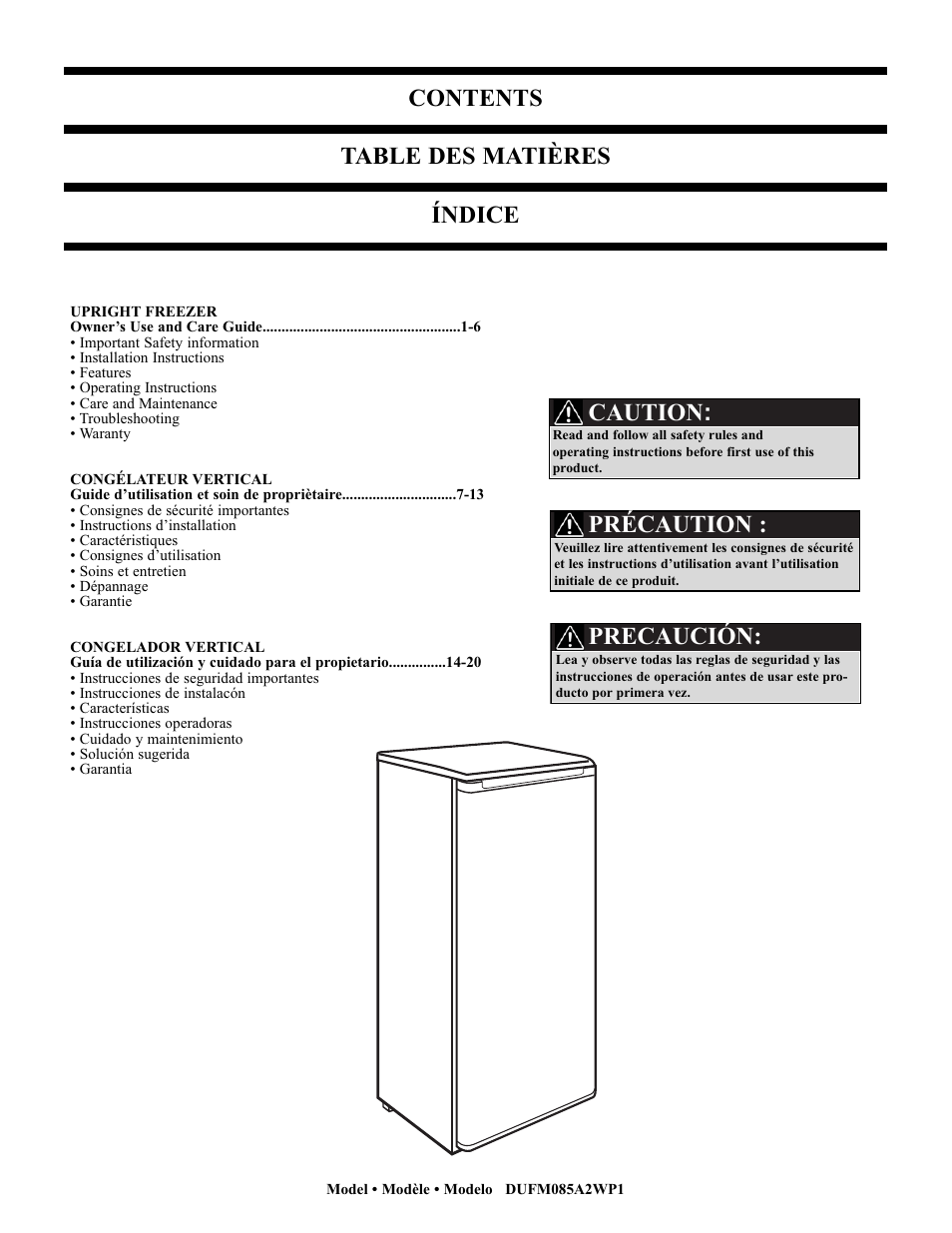 Danby DUFM085A2WP1 User Manual | Page 2 / 23