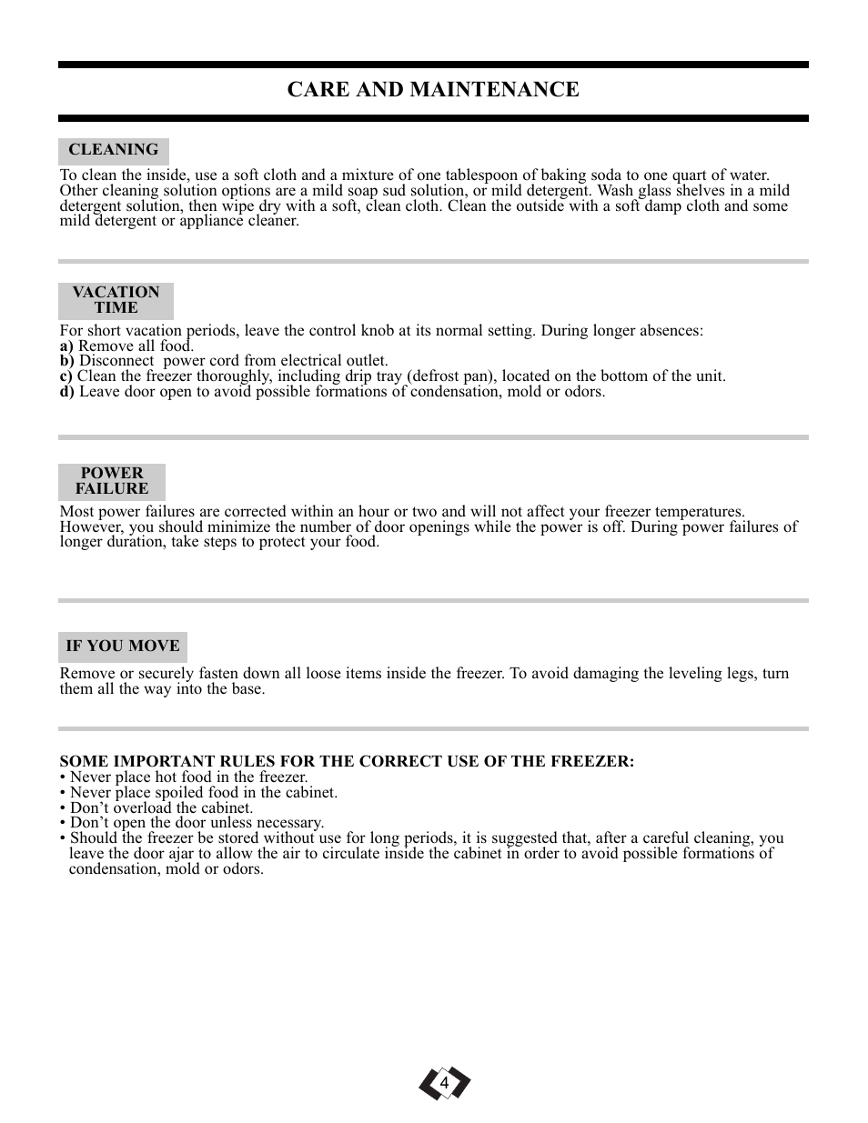 Care and maintenance | Danby DUFM085A2WP1 User Manual | Page 6 / 23