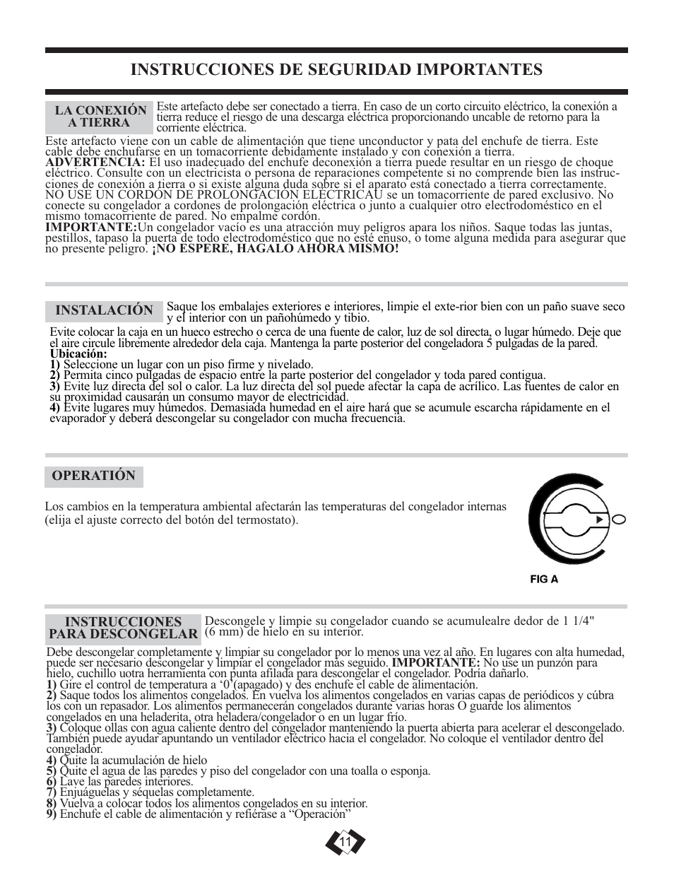 Instrucciones de seguridad importantes | Danby DUFM304A1WDB User Manual | Page 12 / 17