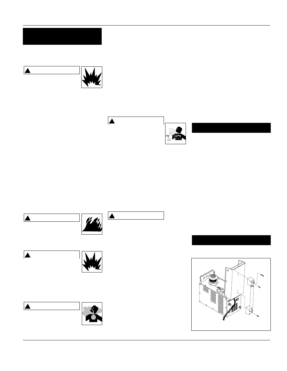 Advertencia, Advertencia medidas de seguridad, Instalación ensamblaje | Campbell Hausfeld WF2010 User Manual | Page 27 / 36