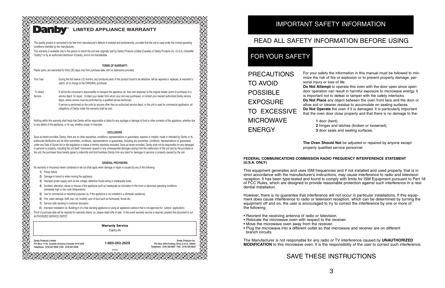 Danby DMW608BL User Manual | Page 5 / 16