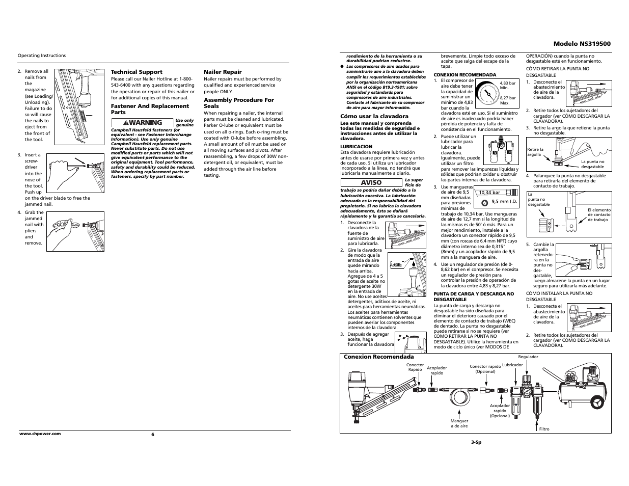 Campbell Hausfeld NS319500 User Manual | Page 6 / 12