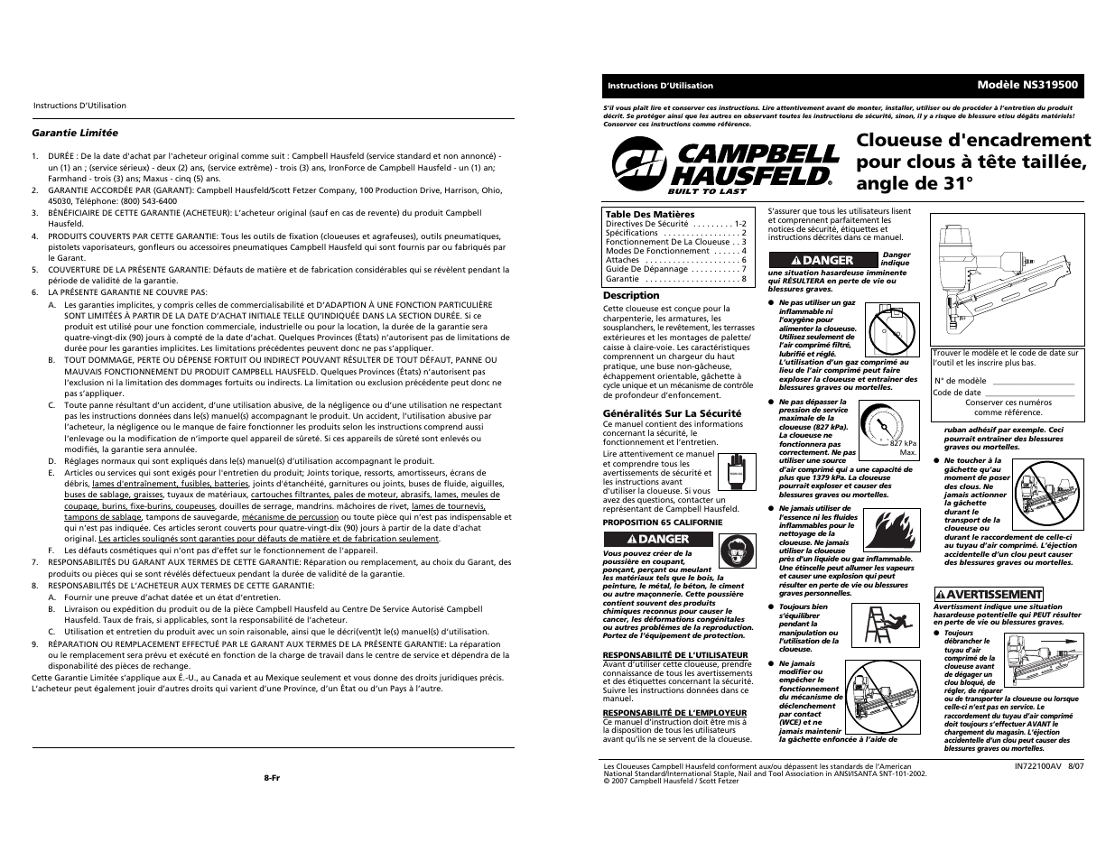 Campbell Hausfeld NS319500 User Manual | Page 9 / 12