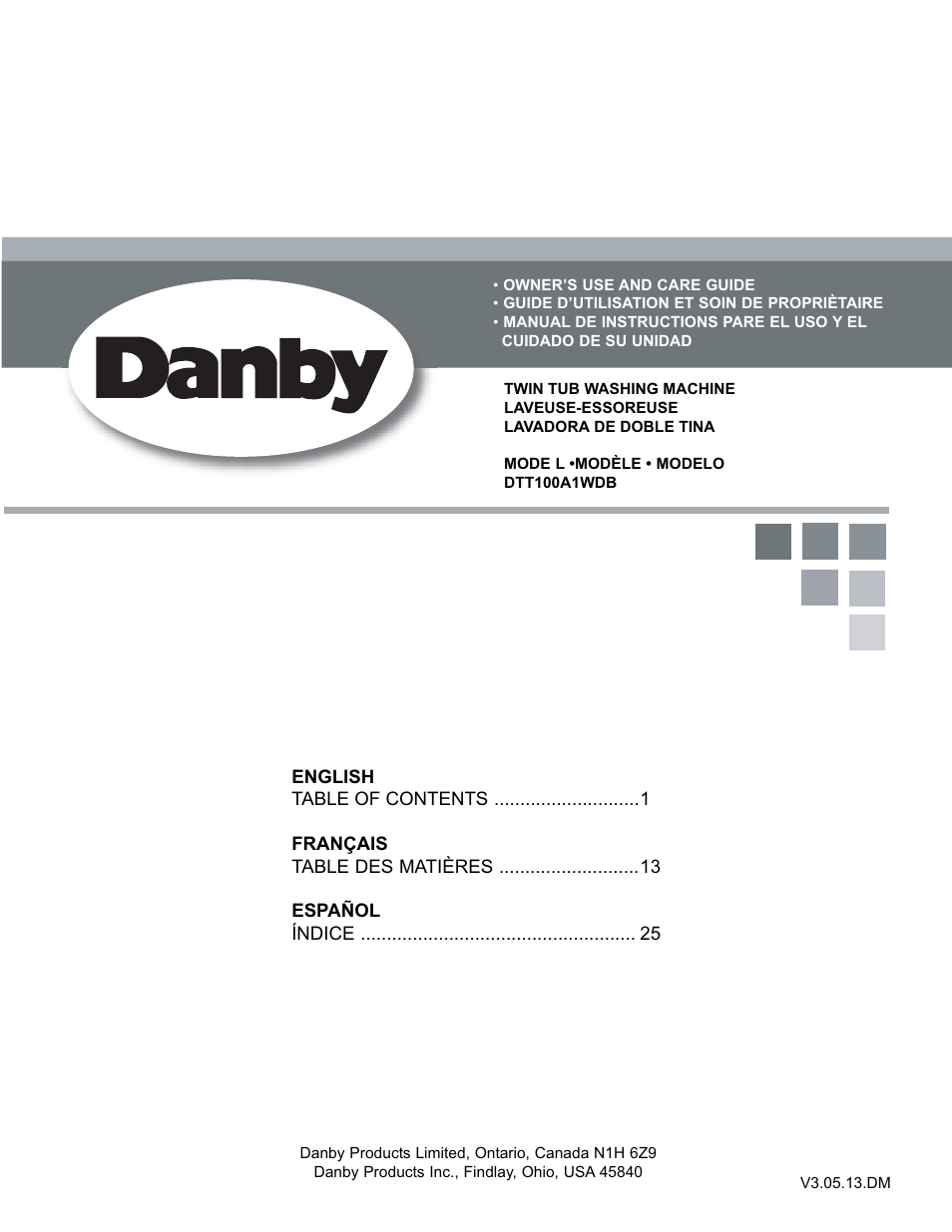 Danby DTT100A1WDB User Manual | 38 pages