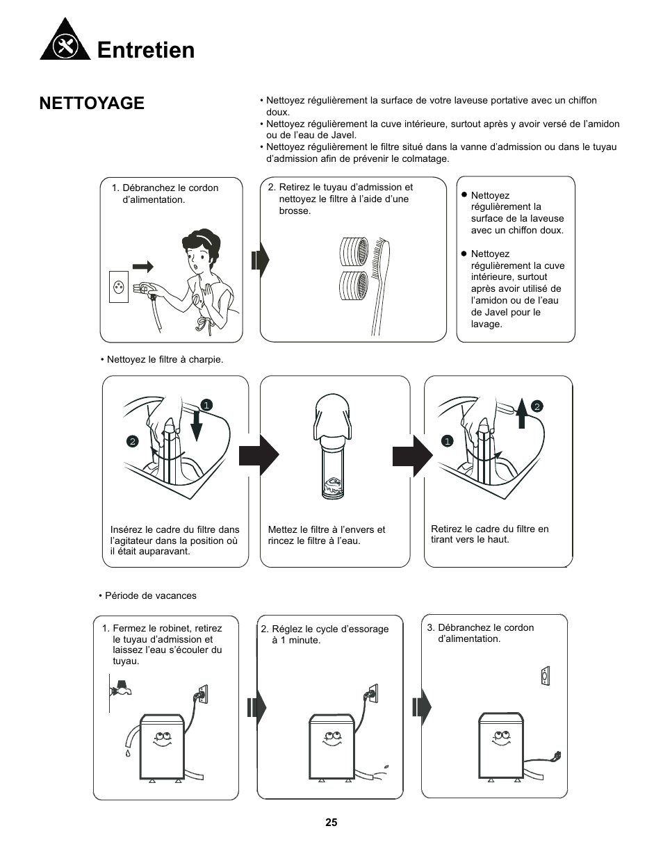 Entretien, Nettoyage | Danby DWM17WDB User Manual | Page 27 / 43