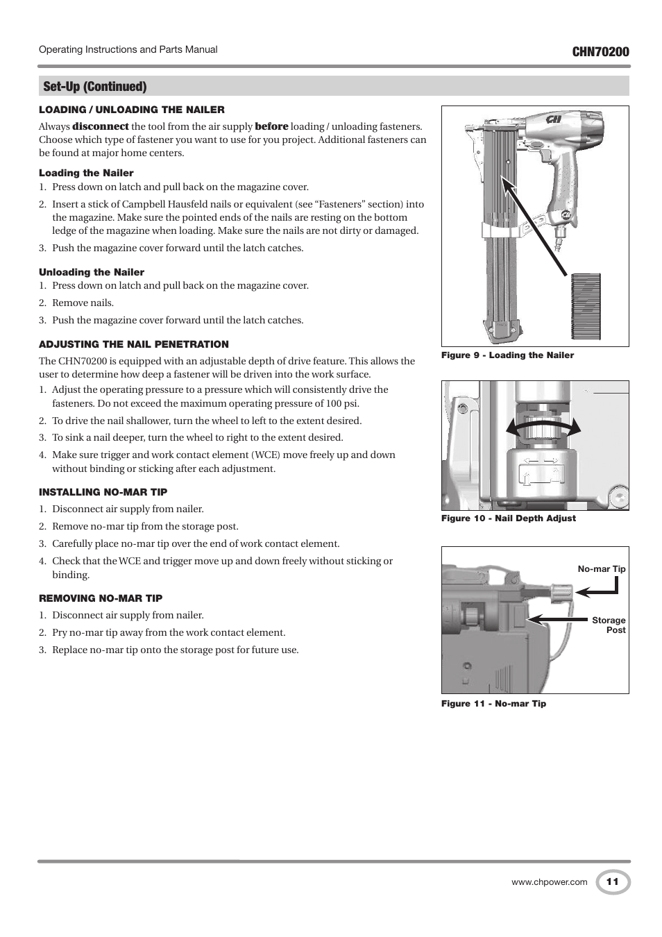 Set-up (continued) | Campbell Hausfeld IN727900AV User Manual | Page 11 / 60