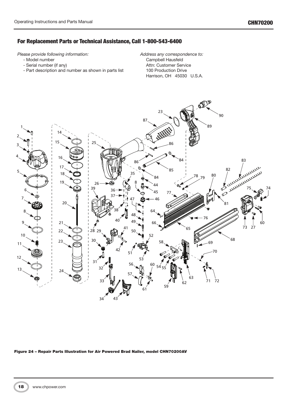 Campbell Hausfeld IN727900AV User Manual | Page 18 / 60