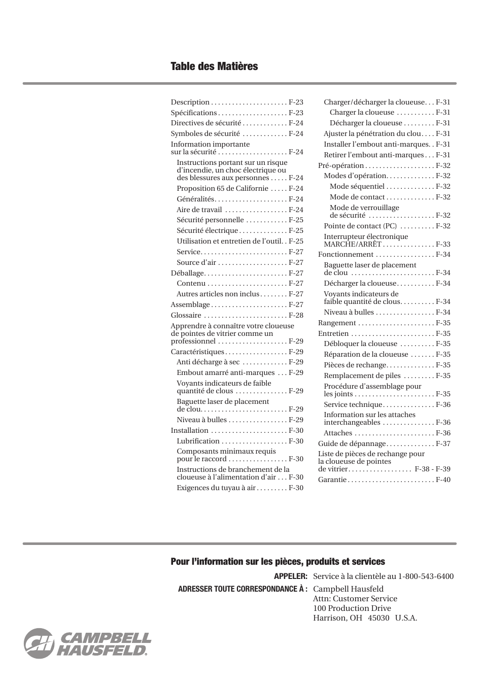 Campbell Hausfeld IN727900AV User Manual | Page 22 / 60