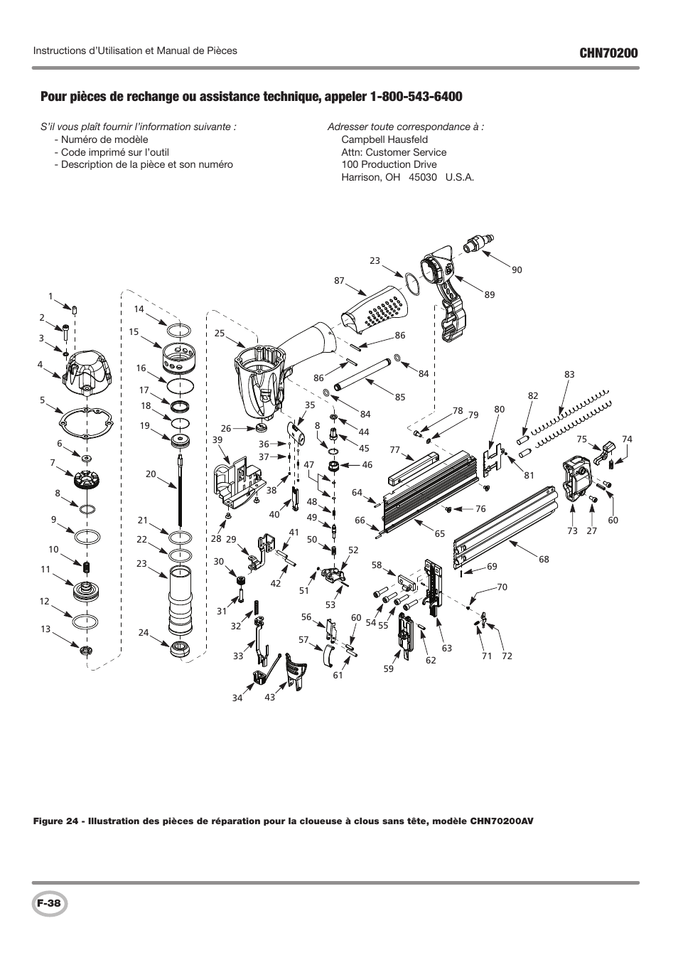 Campbell Hausfeld IN727900AV User Manual | Page 38 / 60