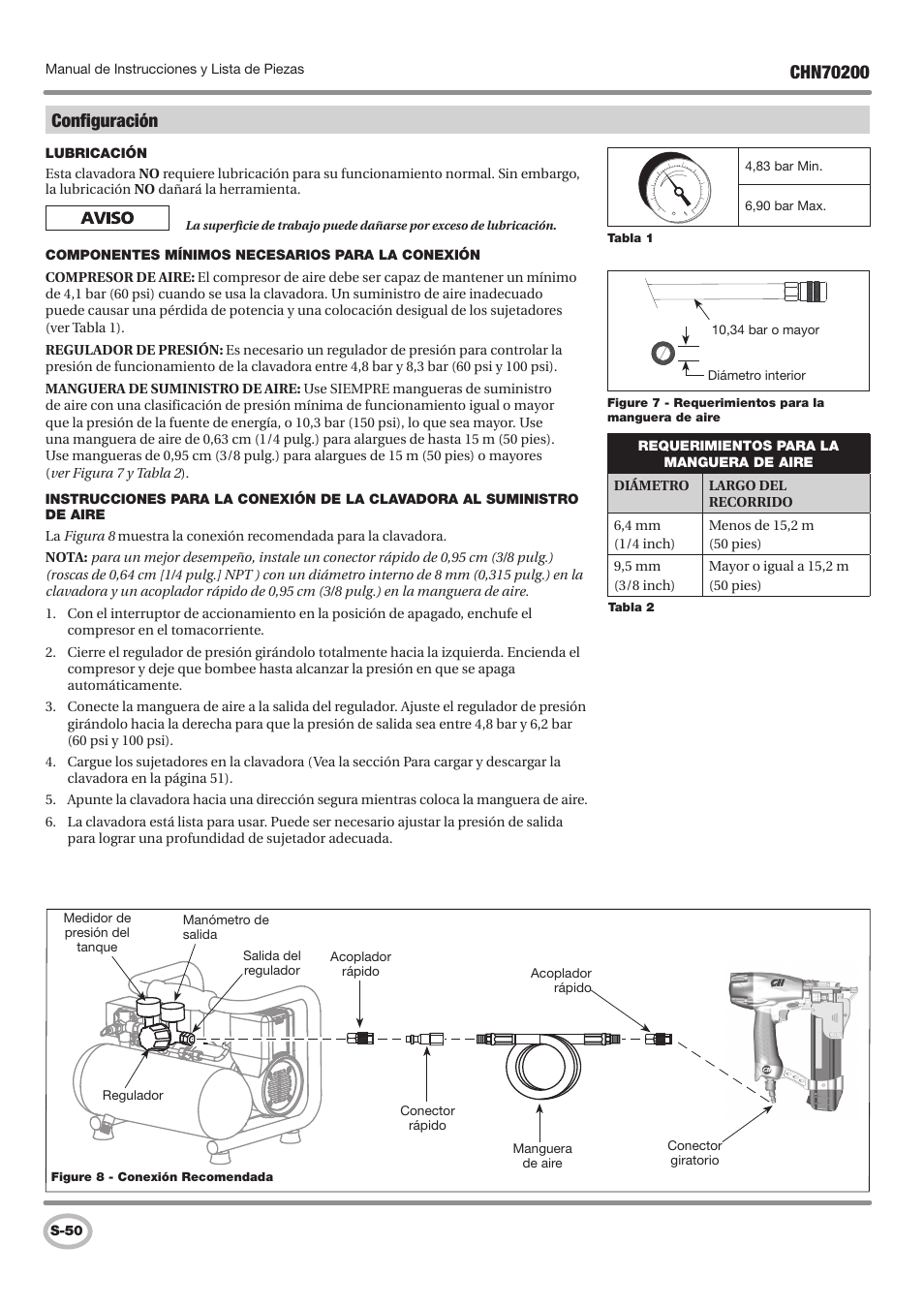 Configuración | Campbell Hausfeld IN727900AV User Manual | Page 50 / 60