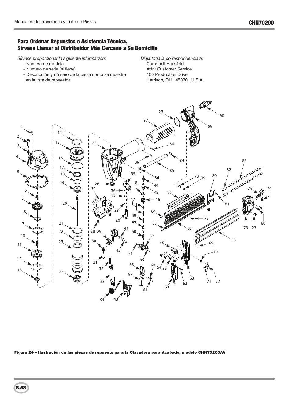 Campbell Hausfeld IN727900AV User Manual | Page 58 / 60