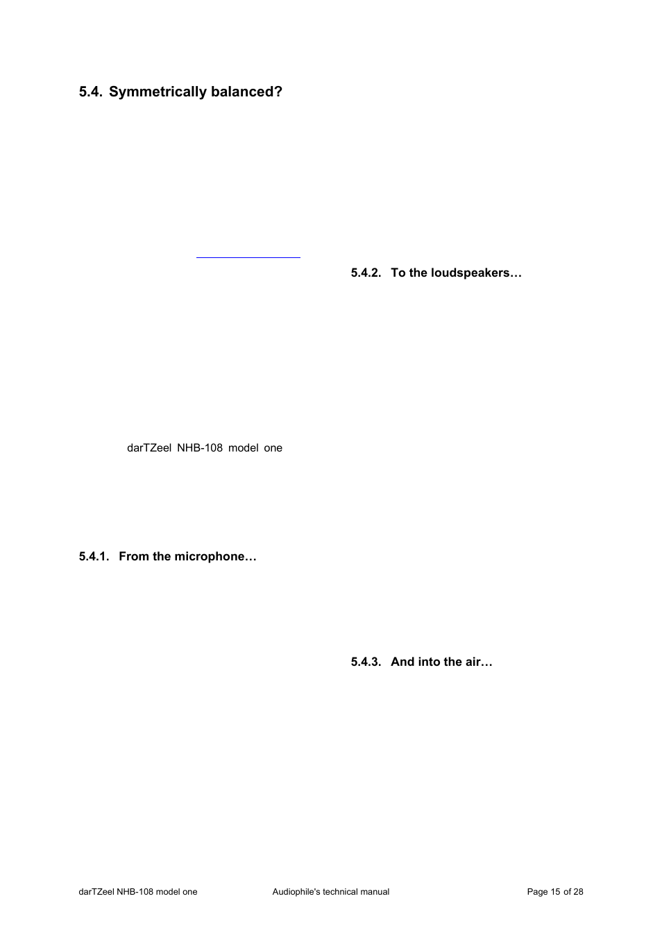 Symmetrically balanced | darTZeel Audio NHB-108 User Manual | Page 15 / 28