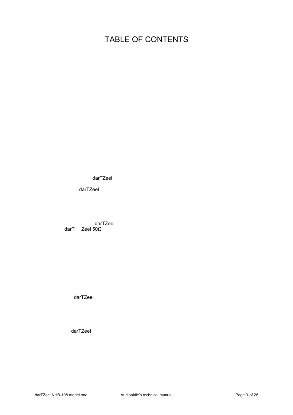 darTZeel Audio NHB-108 User Manual | Page 3 / 28