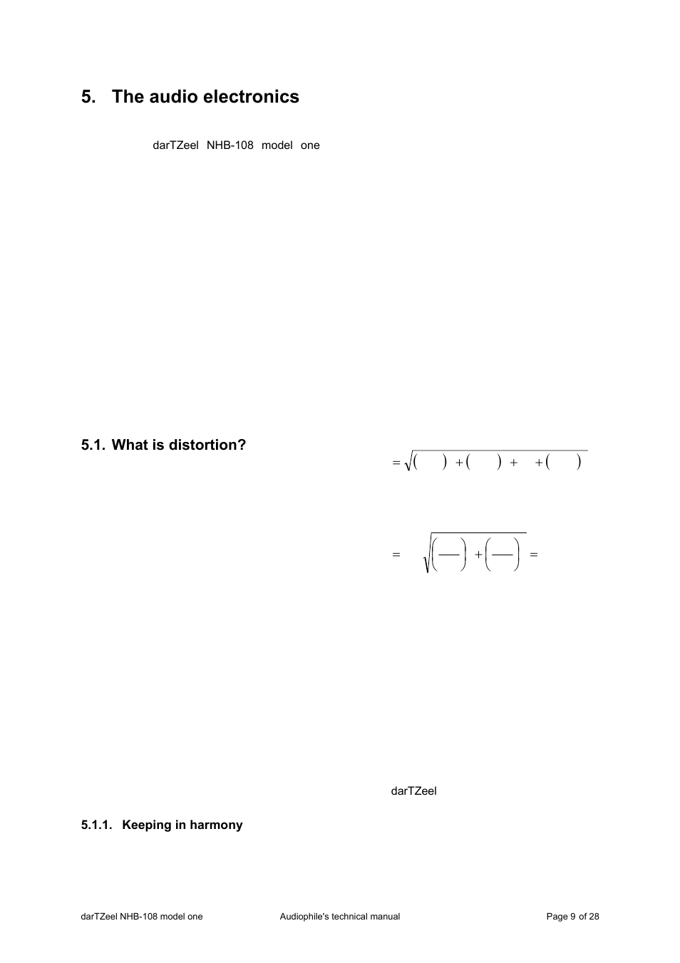 The audio electronics | darTZeel Audio NHB-108 User Manual | Page 9 / 28