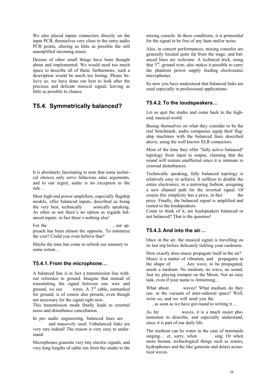 T5.4. symmetrically balanced | darTZeel Audio NHB-108 B version User Manual | Page 26 / 35