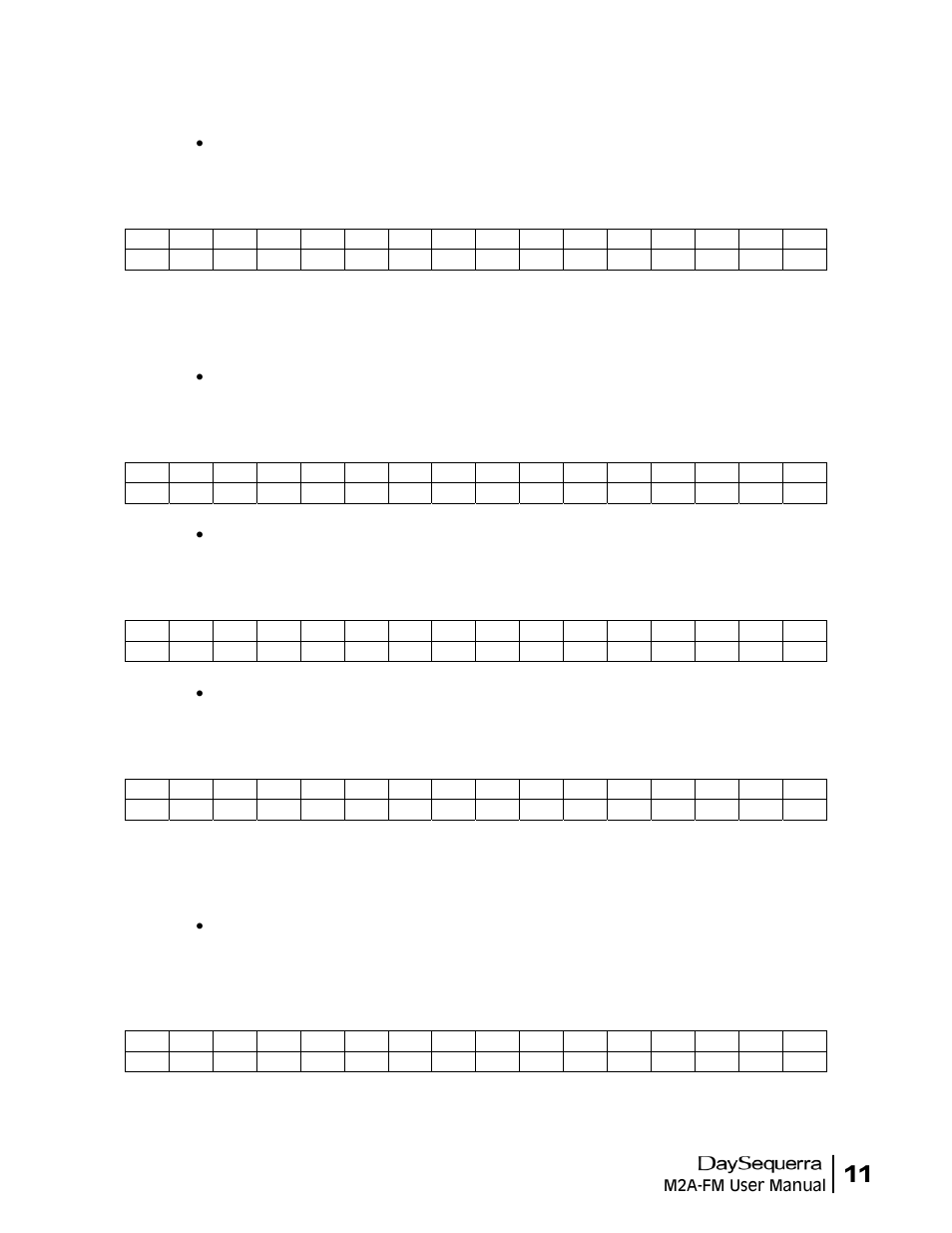 DaySequerra M2A-FM User Manual | Page 11 / 16