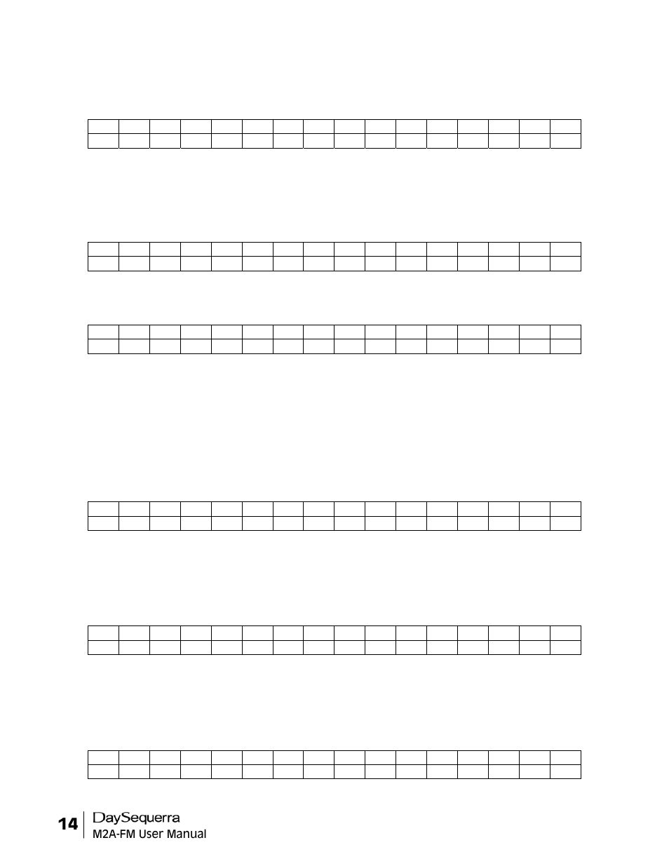 DaySequerra M2A-FM User Manual | Page 14 / 16