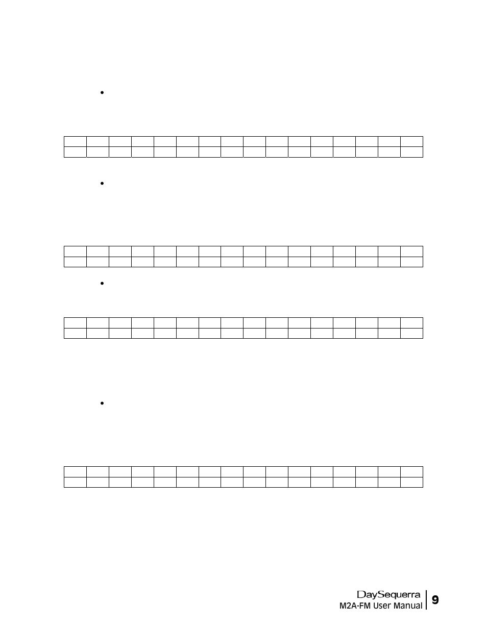 DaySequerra M2A-FM User Manual | Page 9 / 16