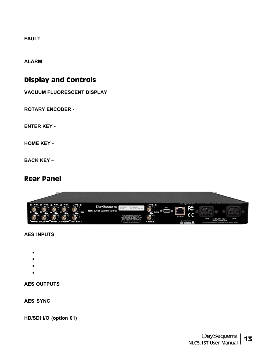 DaySequerra NLC5.1ST User Manual | Page 13 / 32