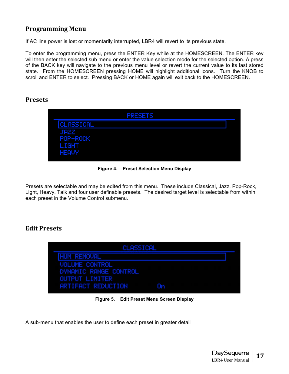 DaySequerra Eclipse LBR4 User Manual | Page 17 / 27