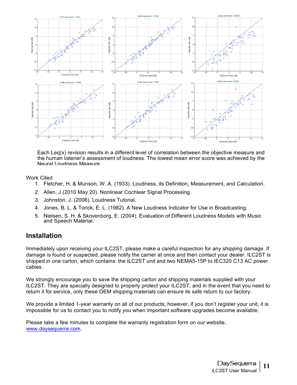 Installation | DaySequerra iLC2ST User Manual | Page 11 / 41