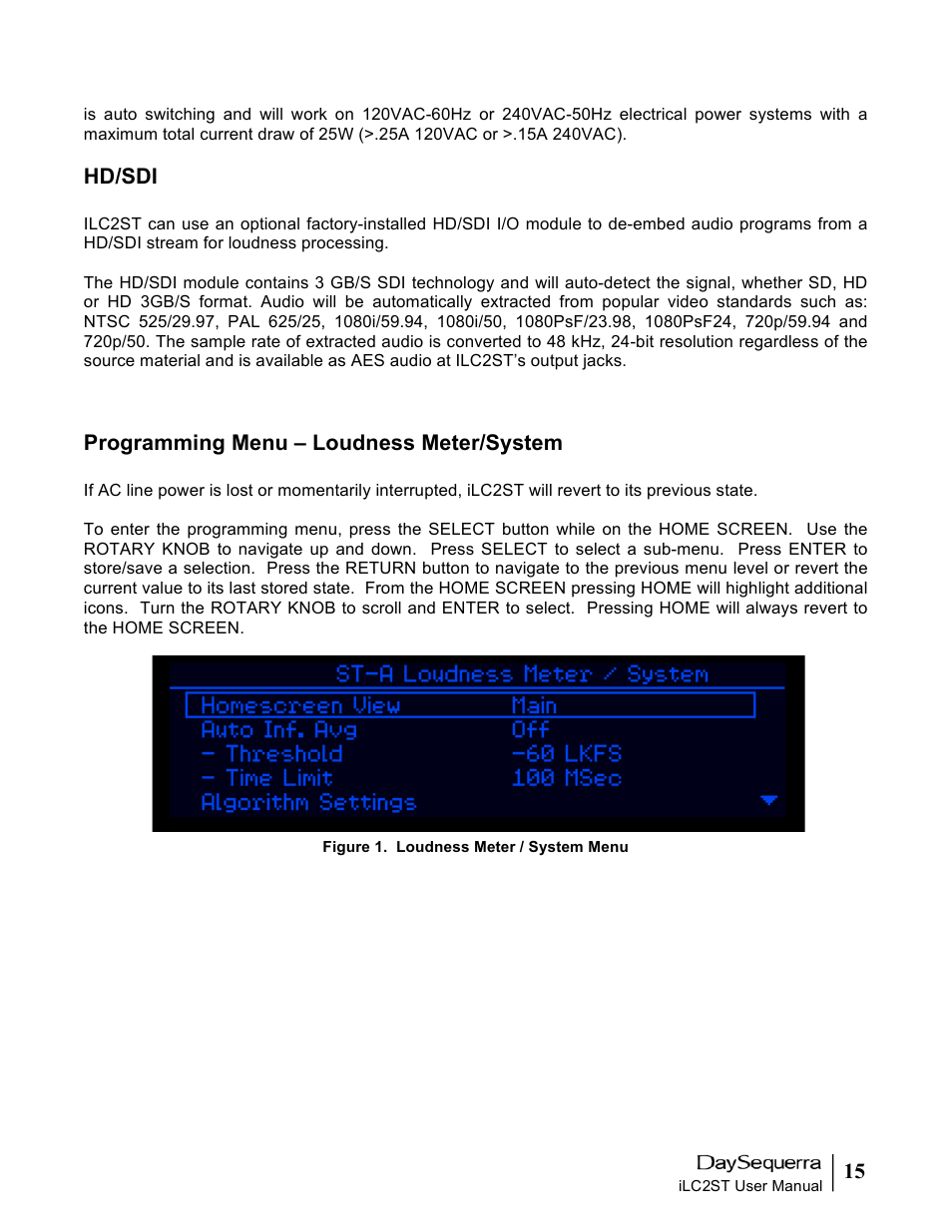 DaySequerra iLC2ST User Manual | Page 15 / 41