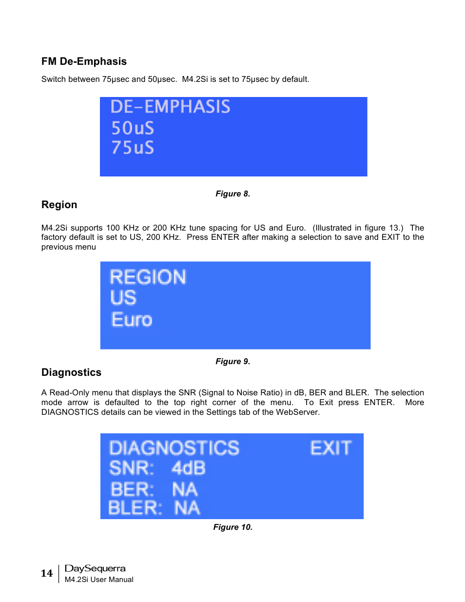 DaySequerra M4.2Si AM-FM User Manual | Page 14 / 23