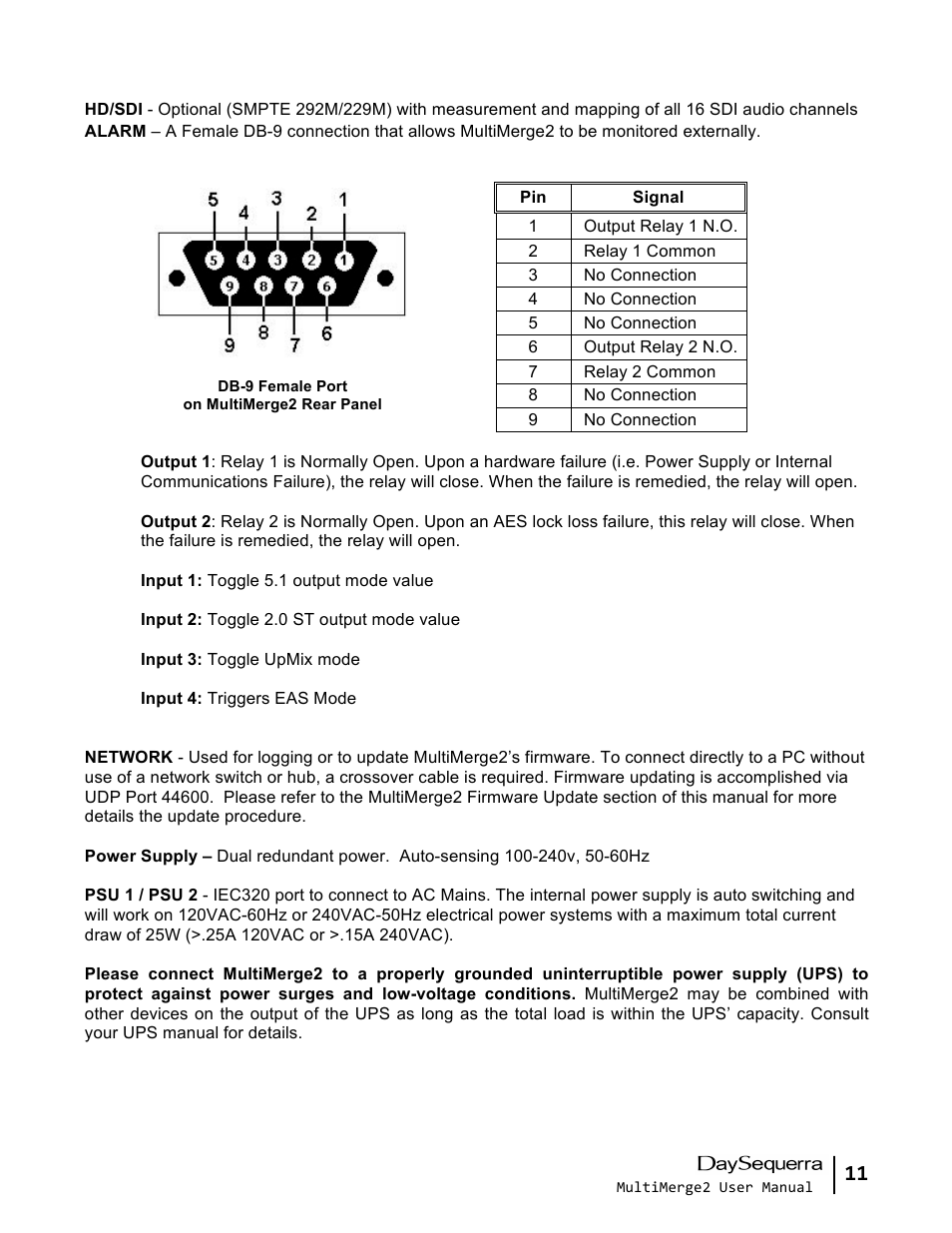 DaySequerra MultiMerge2 User Manual | Page 11 / 19
