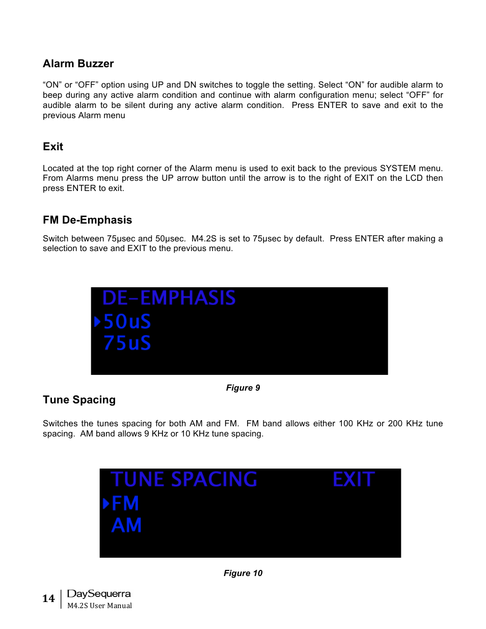 DaySequerra M4.2S User Manual | Page 14 / 21