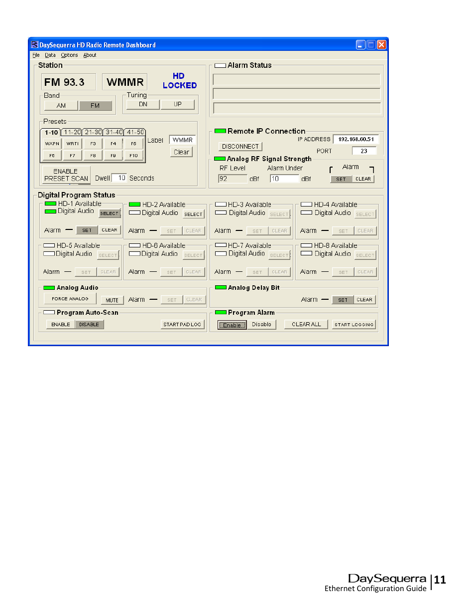 DaySequerra Remote Dashboard User Manual | Page 11 / 12